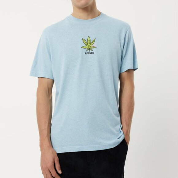 BNWT Afends - Coasting - Hemp Men's Blue Retro Fit T-Shirt - Size Medium - Picture 10 of 14